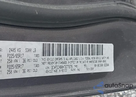 2017 Dodge Journey Se from USA, damaged, VIN 3C4PDCAB0HT677679